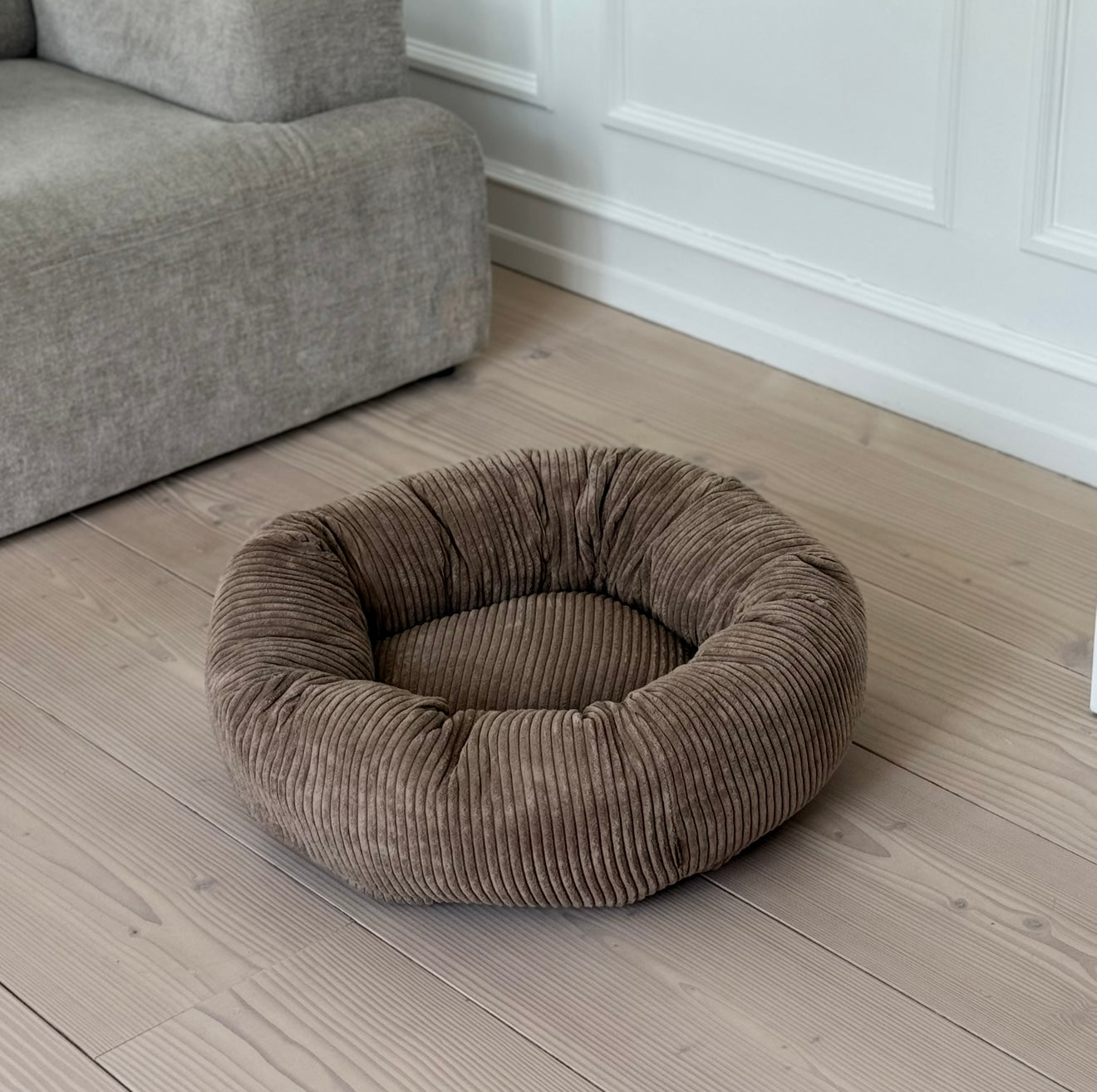 Elva Kurv Lys Brun Bred Fløjl