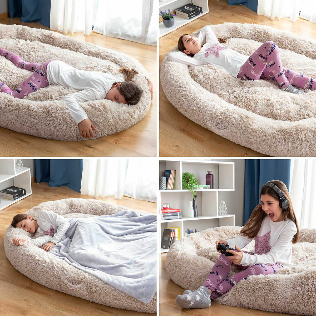 Hundeseng Til Mennesker  Human Dog Bed Innovagoods Beige