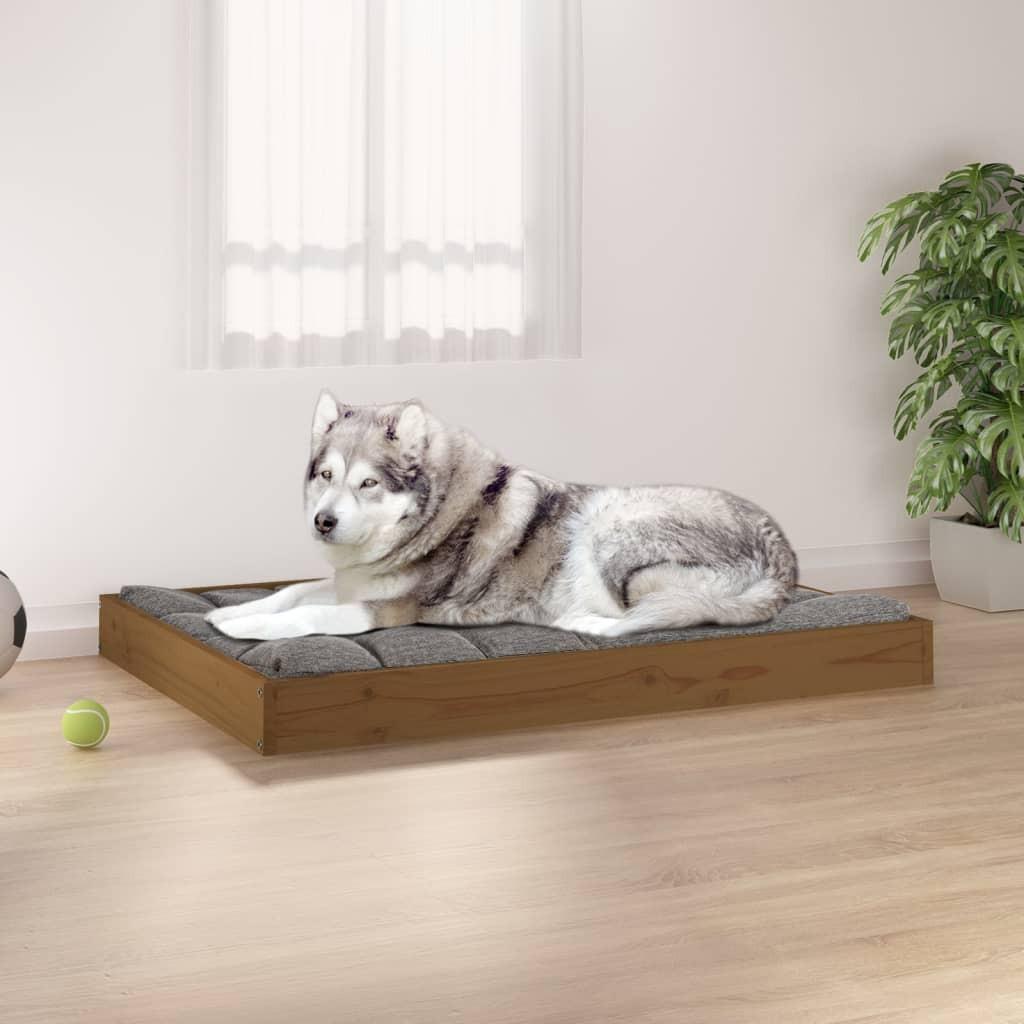 Hundeseng 101 5x74x9 Massivt Fyrretræ Gyldenbrun