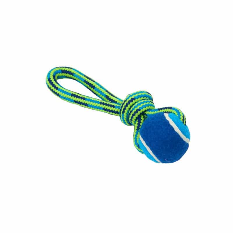 Buster Colour Rope Tuggaball Blå Lime