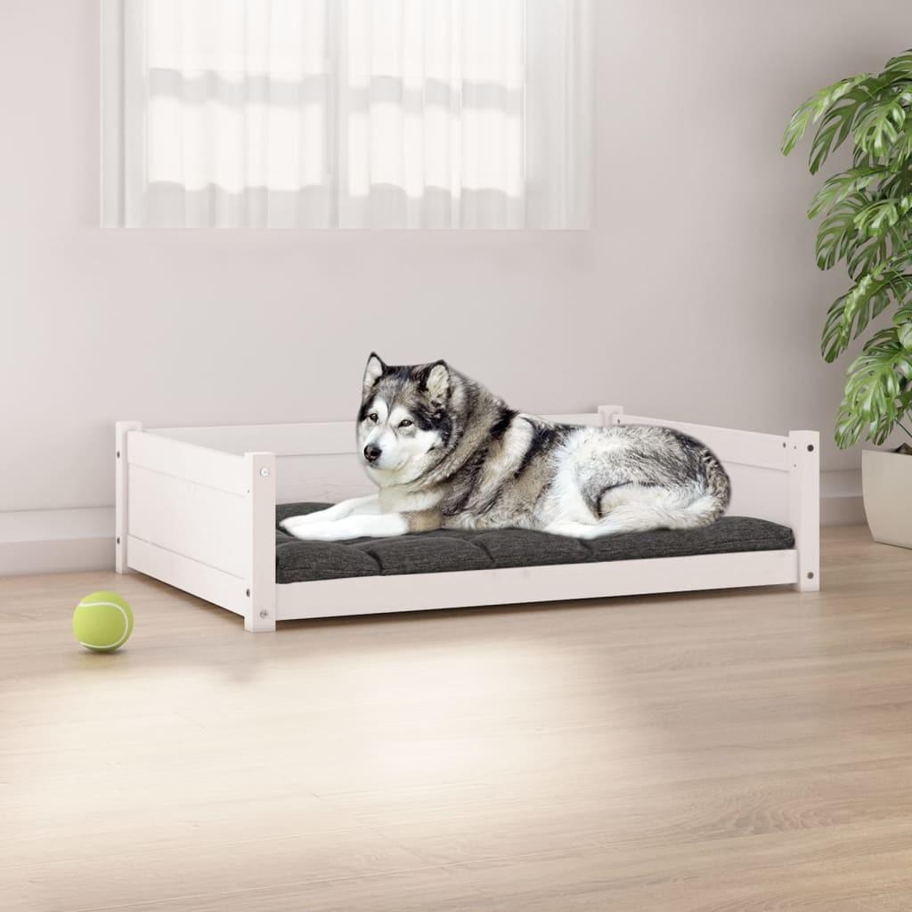 Hundeseng Massivt Fyrretræ Hvid 105
