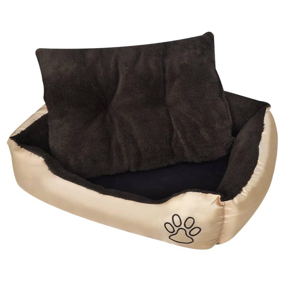 Hundeseng Beige Brun Vandafvisende Med Skridsikker Bund