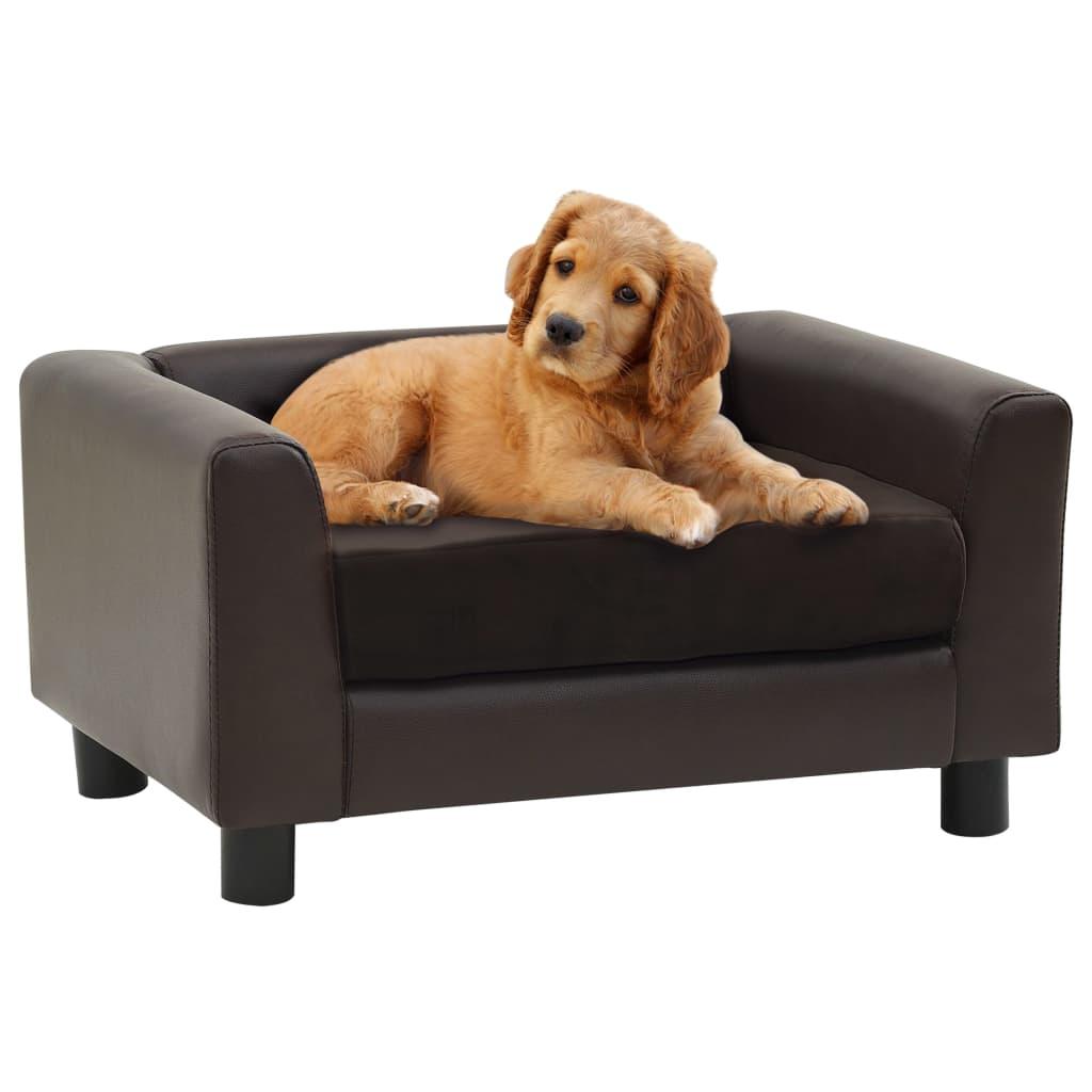 Hundesofa   Brun Plys Kunstlæder