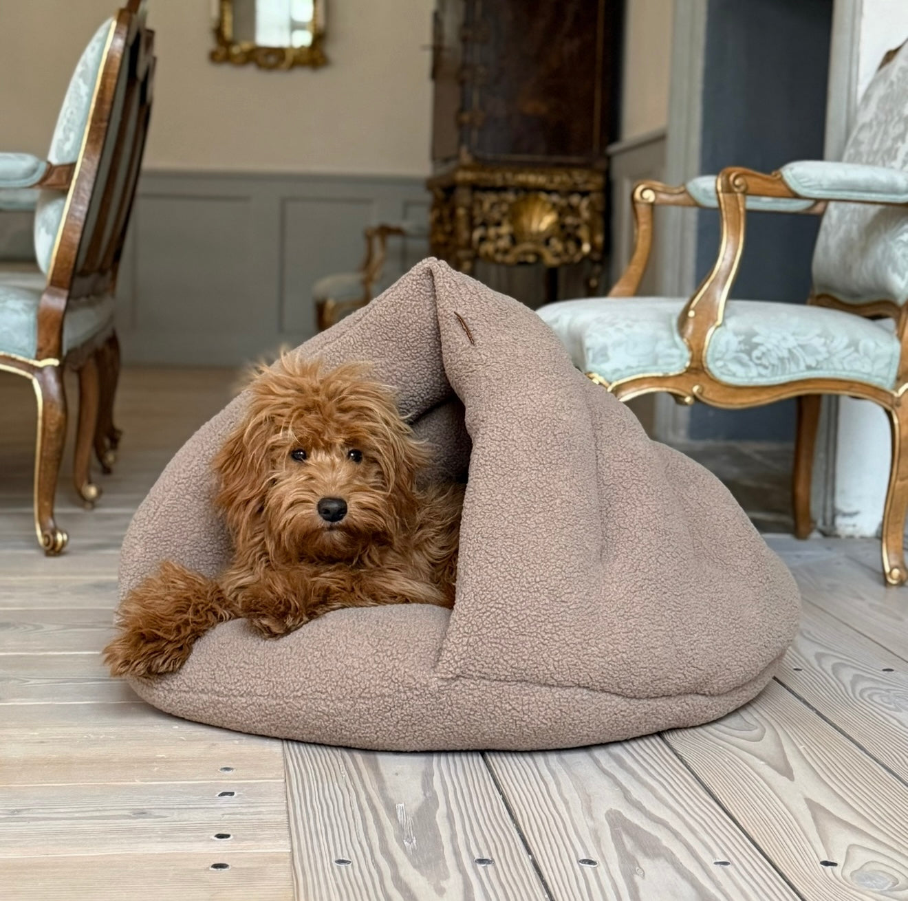 Elfe Hule Hundekurven Brun Sherpa Fleece