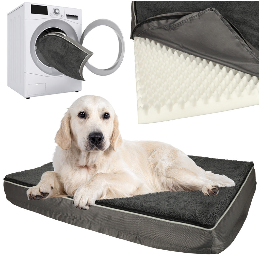 Ortopædisk Grå Hundeseng 90x70x10