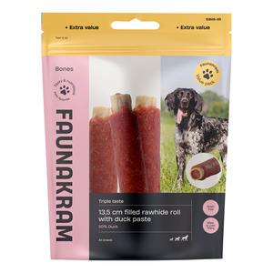 Faunakram Filled Rawhide Roll With Duck Paste 300