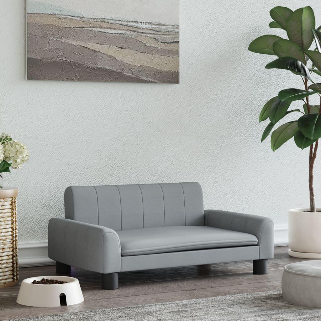 Hundeseng Sofa Stof Lysegrå