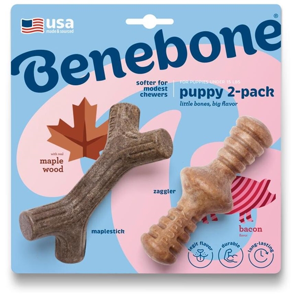Benebone Puppy Pack Maplestic Zaggler Bacon