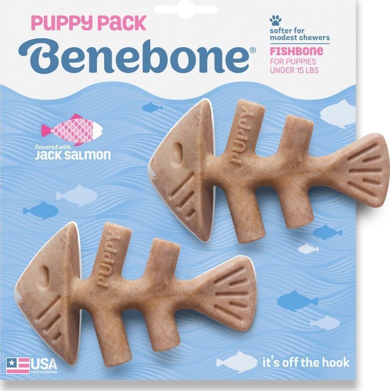 Benebone Tyggelegetøj Til Hvalp Fishbone Laks Stk